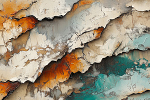 Weathered Wooden Wall with Peeling Paint and Rustic Texture, an Abstract Photo by Natalia Klenova's Shop