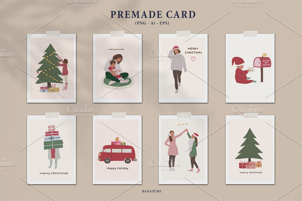 Christmas Winter Family, a Decorative Illustration by Hanazumi (Photo 4 of 12)