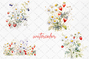 Watercolor Berries clipart Flowers, a Decorative Illustration by LeCoqDesign (Thumbnail 3 of 5)