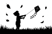 Kids Flying Kite Laser Cut Bundle, an Object Illustration by balal (Thumbnail 11 of 11)