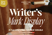Writer’s Mark Display (81 Fonts), a Serif Font by Positive TypeFoundry (Thumbnail 1 of 15)