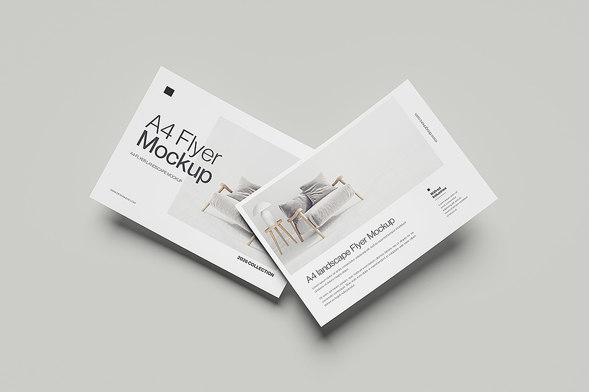 A4 Flyer Landscape Mockup, a Print Template by Difa Design (Photo 3 of 5)