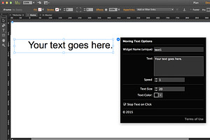 Moving Text Adobe Muse Widget