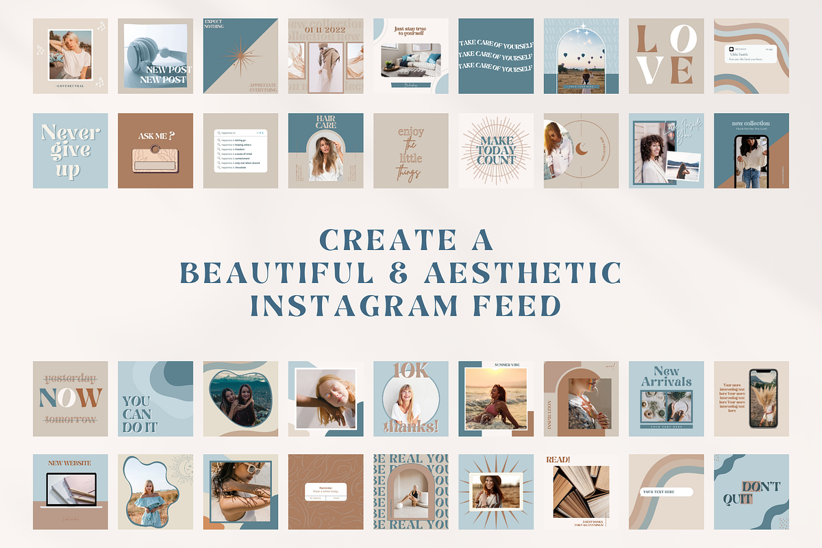 Instagram Post Templates Boho Canva, a Social Media Template by Boltik Studio (Photo 5 of 10)
