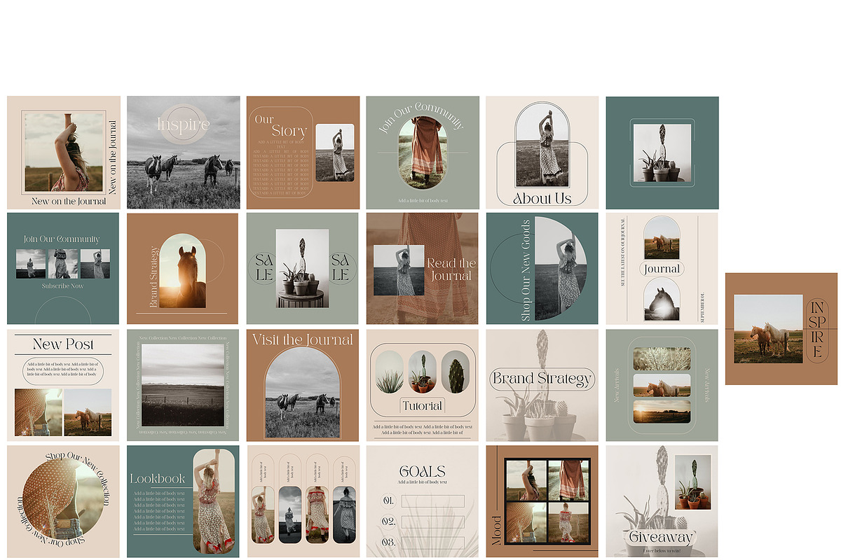 Instagram Templates for Canva, a Social Media Template by Wild Wander Collective (Photo 3 of 9)