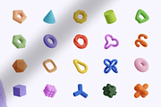 100 Fluffy 3D Elements, an Object Graphic by Tridimensi Pro (Thumbnail 6 of 18)