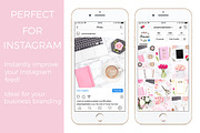 Feminine Desk Stock Photo Bundle, an iPad Mockup by Pixomize (Thumbnail 4 of 5)