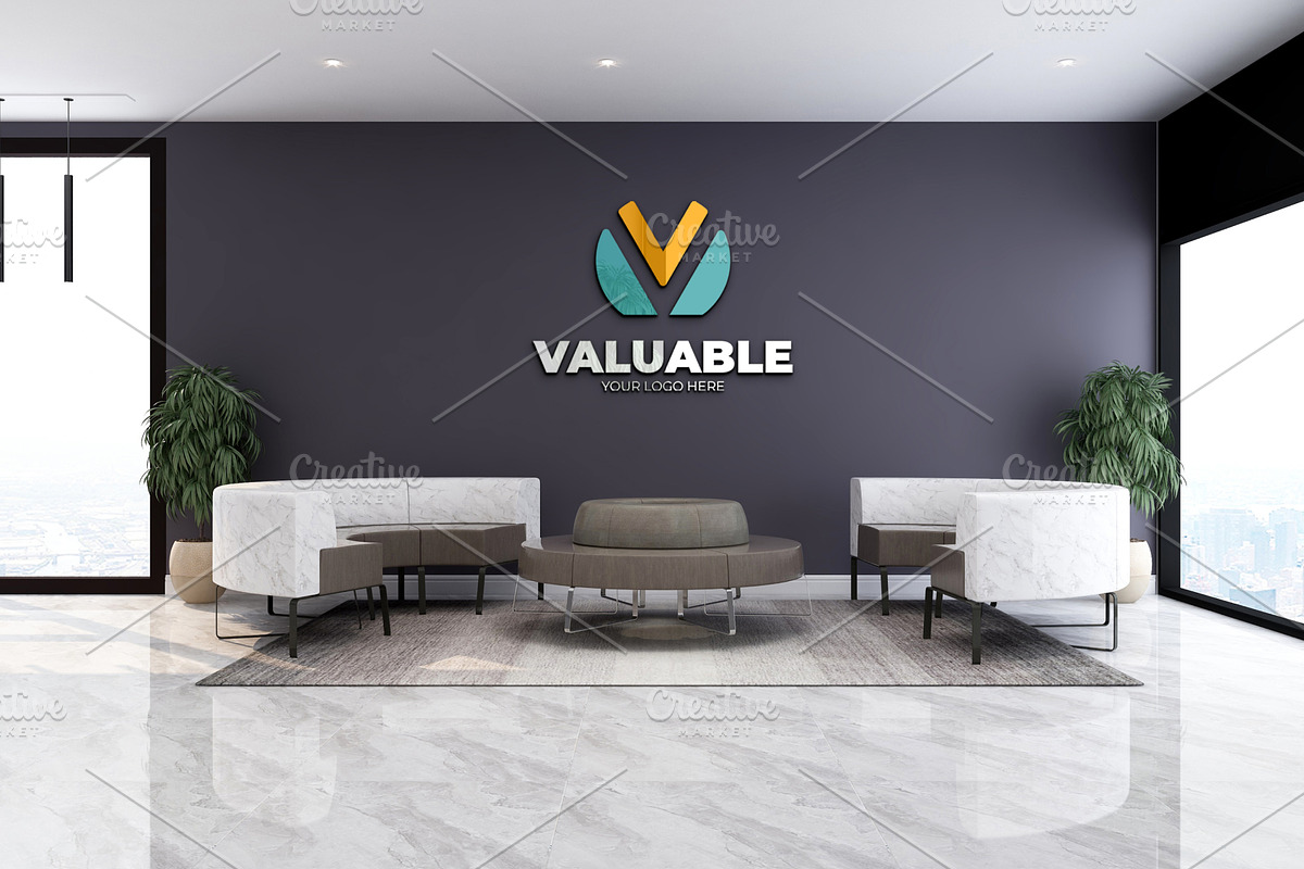PSD Office Room Company Logo Mockup, a Product Mockup by Ayy (Photo 6 of 23)