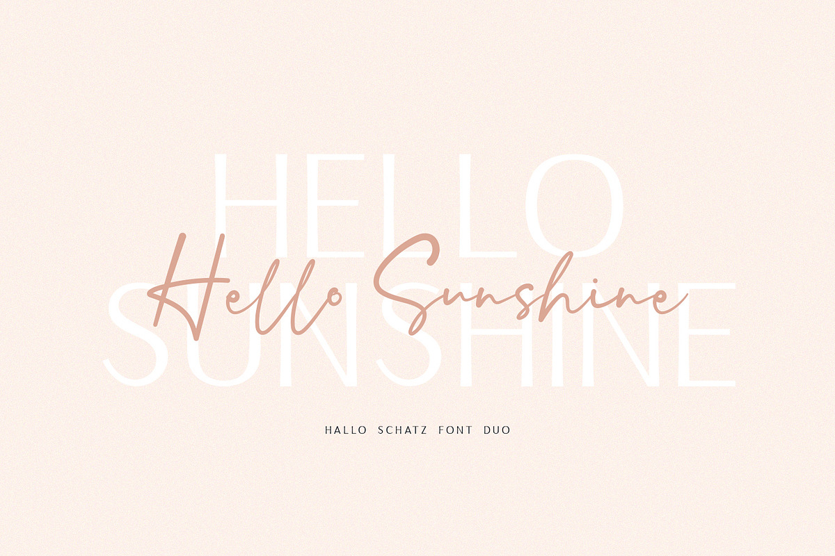 Hallo Schatz Font Duo preview 5