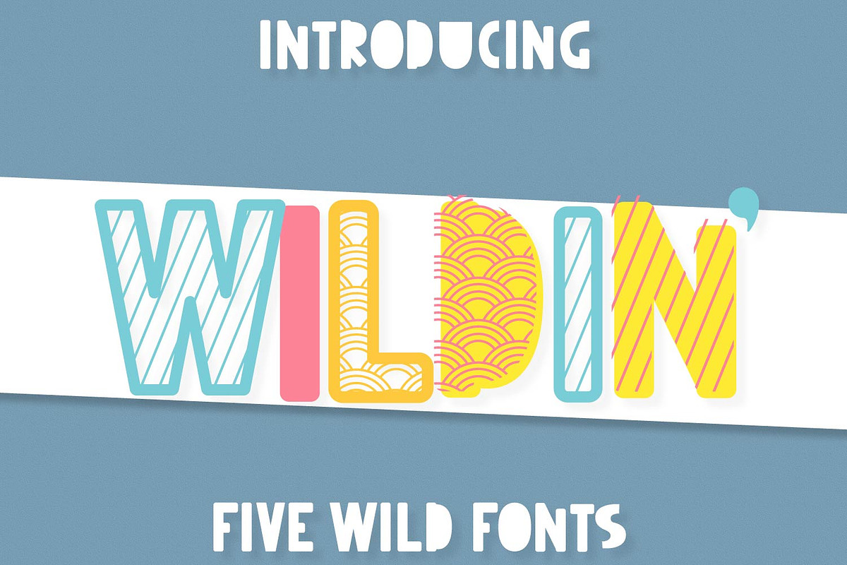 Wildin' - a Layered Font Family, a Font by CraftyLittleNodes (Photo 1 of 9)
