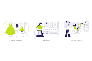 Smart retail isolated cartoon vector, a Finance Illustration by Visual Generation