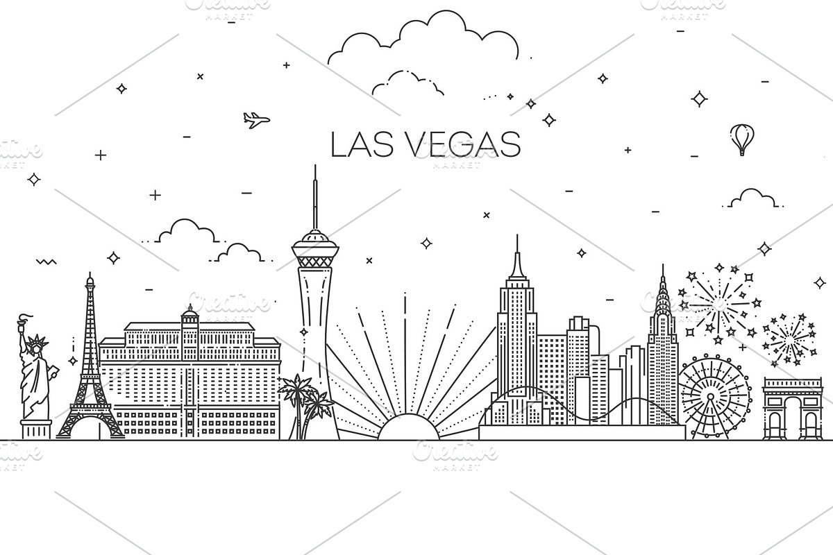 Las Vegas Skyline, USA, an Object Illustration by Tettygreen (Photo 1 of 3)