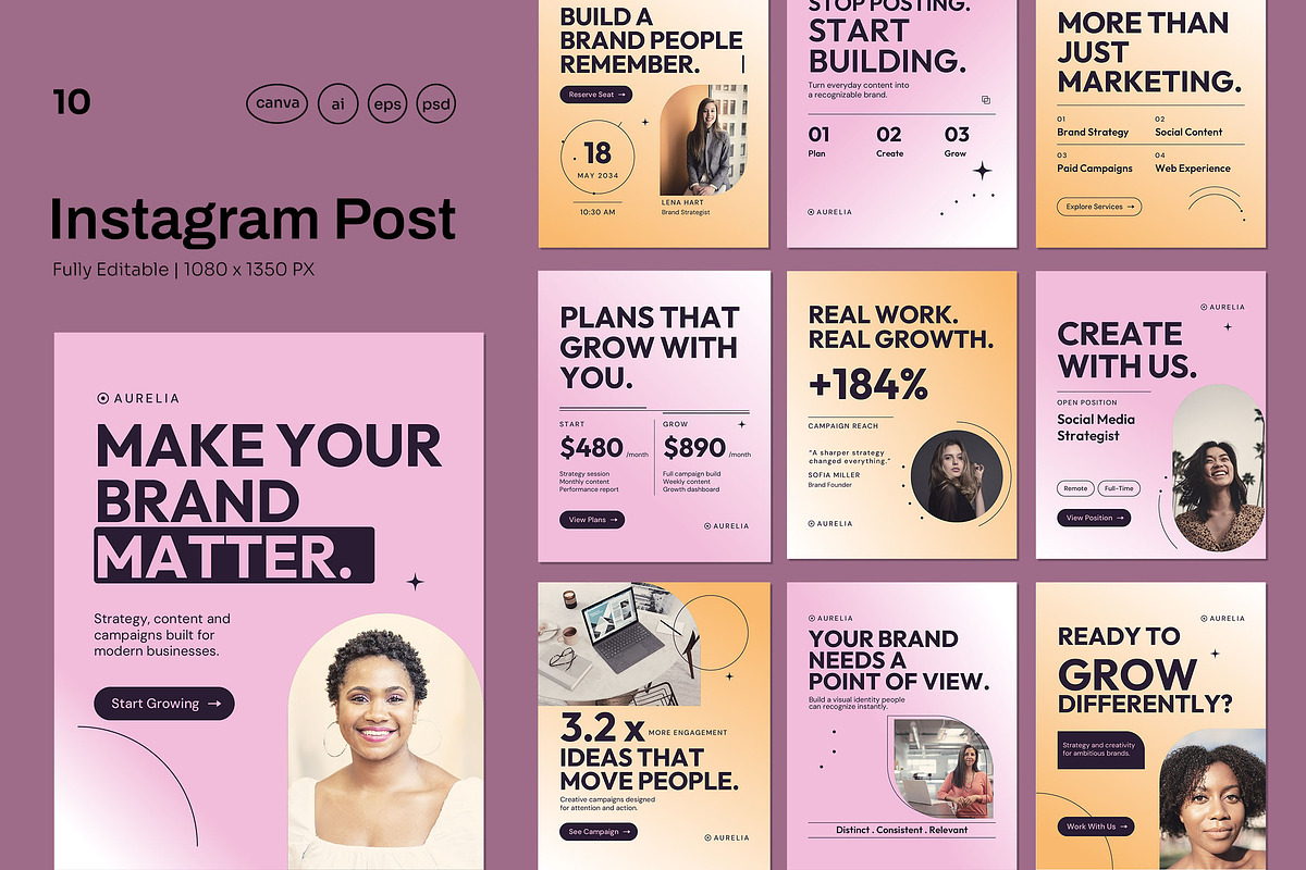 Creative Agency Social Media, a Social Media Template by Pitchlook.Studio (Photo 1 of 3)