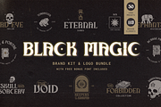 Black Magic Logo & Brand Kit, a Branding & Logo Template by Dynamo Ultima (Thumbnail 1 of 18)