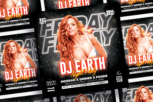 DJ Party Flyer Template, a Flyer Template by creative-mint
