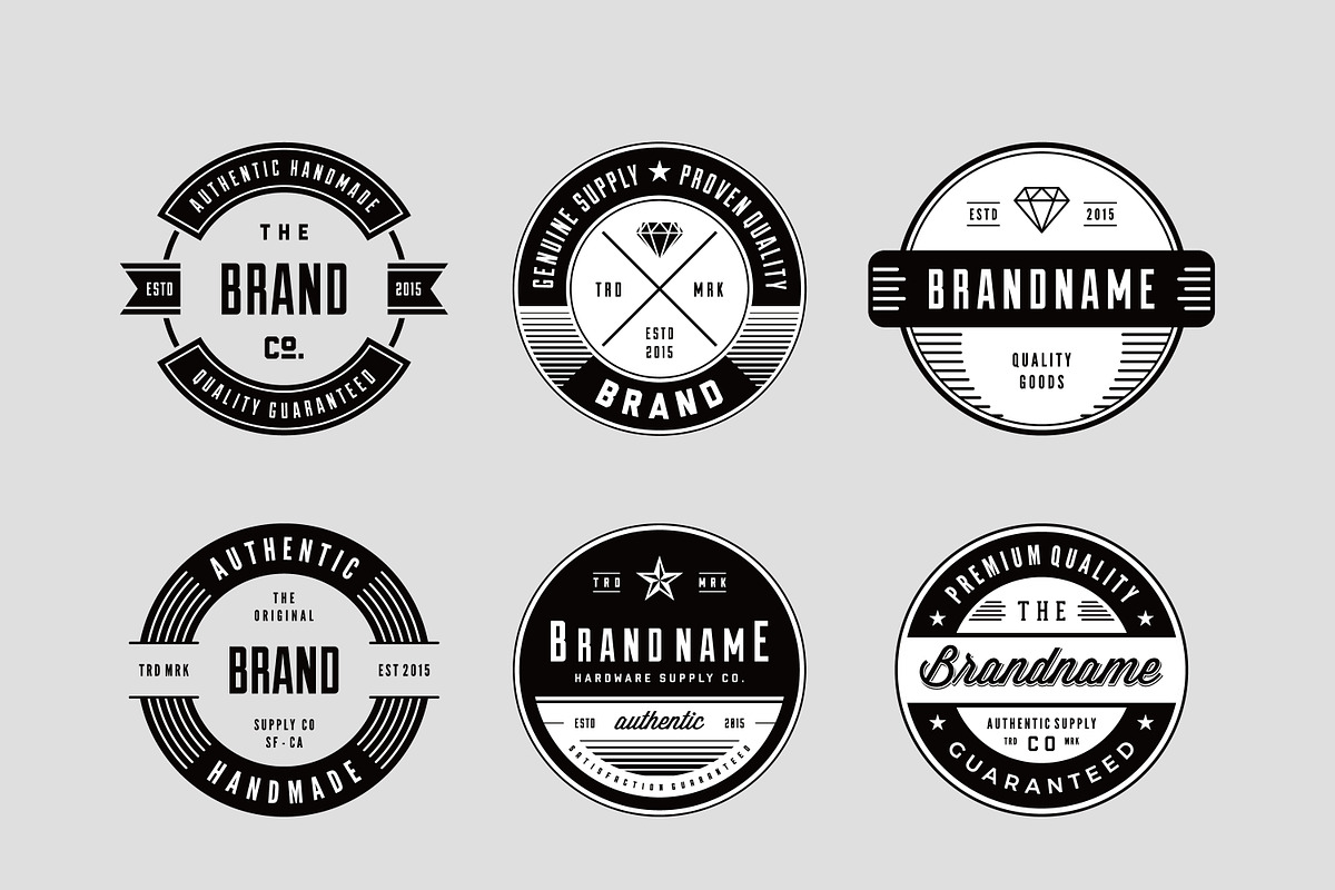vintage logo, badge, insignia, label, a Branding & Logo Template by Brainware Graphic (Photo 7 of 14)