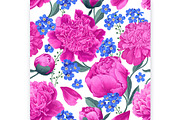 Pattern Peonies Forget-Me-Not, a Pattern Graphic by MarynaPetrovska (Thumbnail 3 of 12)