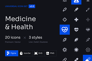 Medicine and Health Icon Set