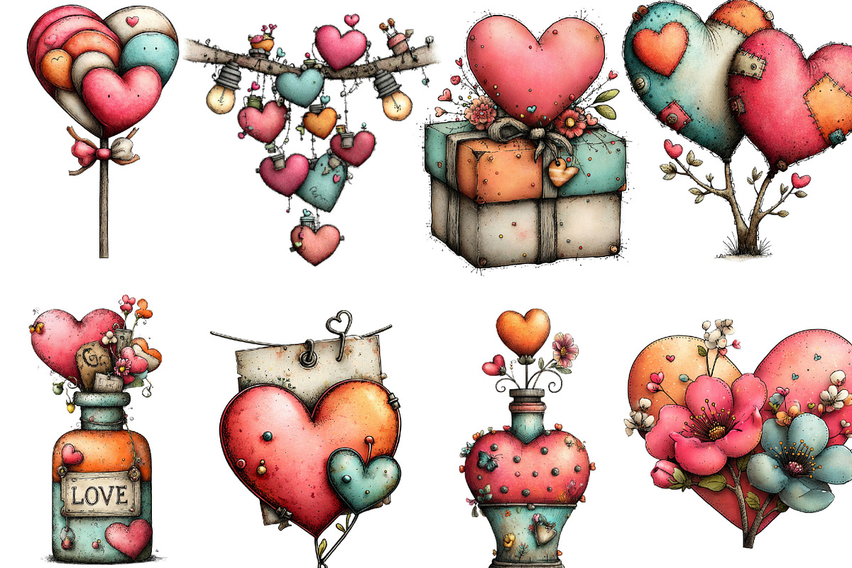 Valentines Day Love Clipart, an Illustration by Designking (Photo 2 of 5)