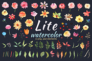 Watercolor lite flowers. EPS 10, a Background Graphic by Julycolor (Thumbnail 10 of 11)