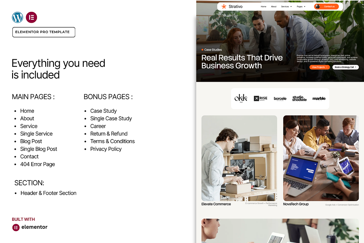 Digital Marketing WordPress Template, a WordPress Template by Web Template Market (Photo 2 of 8)