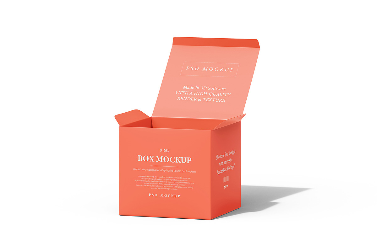 Square Box Mockup, a Packaging Mockup by Ram Studio (Photo 12 of 17)