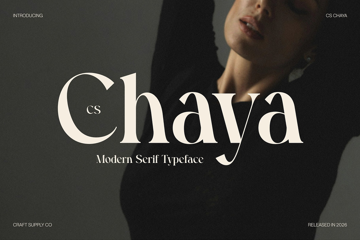 CS Chaya – Modern Serif Font, a Serif Font by Craft Supply Co. (Photo 1 of 8)