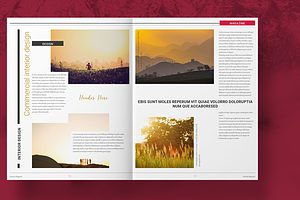 Magenta Magazine Layout