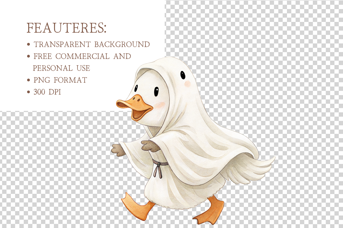 Halloween Goose Clipart, an Animal Illustration by MockupWizard (Photo 4 of 5)