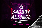 Badboy Aliance | Brush Caps, a Script Font by Invasi Studio (Thumbnail 1 of 11)