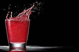 Refreshing red sparkling drink, a Food & Drink Photo by MistyDay