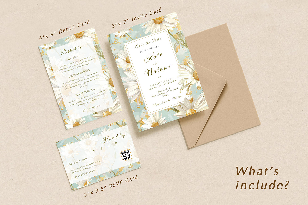 Floral Wedding Invitation Suite, an Invitation Template by Hazel Home (Photo 2 of 7)