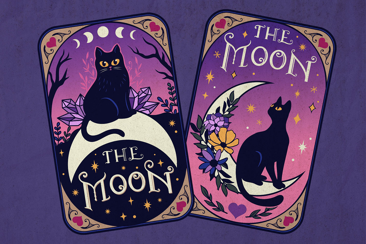Cat Tarot Deck 11 Cards & BONUS, an Object Graphic by TatianaCociorva (Photo 7 of 7)