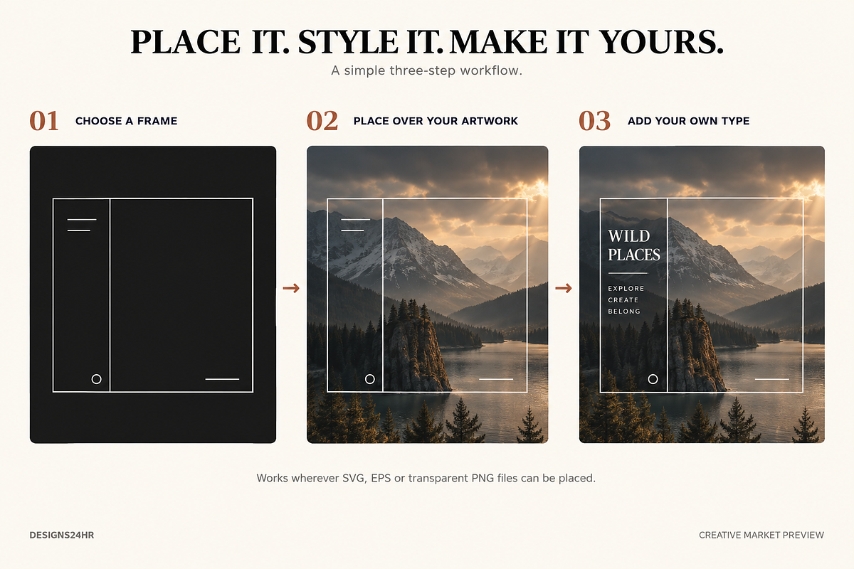 24 Cinematic Composition Overlays, an Object Graphic by Designs24hr (Photo 8 of 9)