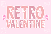 Retro Valentine – Heart Display Font, a Sans Serif Font by KiddoGlyphs Studio (Thumbnail 1 of 5)