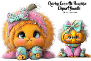 Quirky Coquette Pumpkin Clipart PNG, a Seasonal Illustration by CreationArt (Thumbnail 1 of 5)