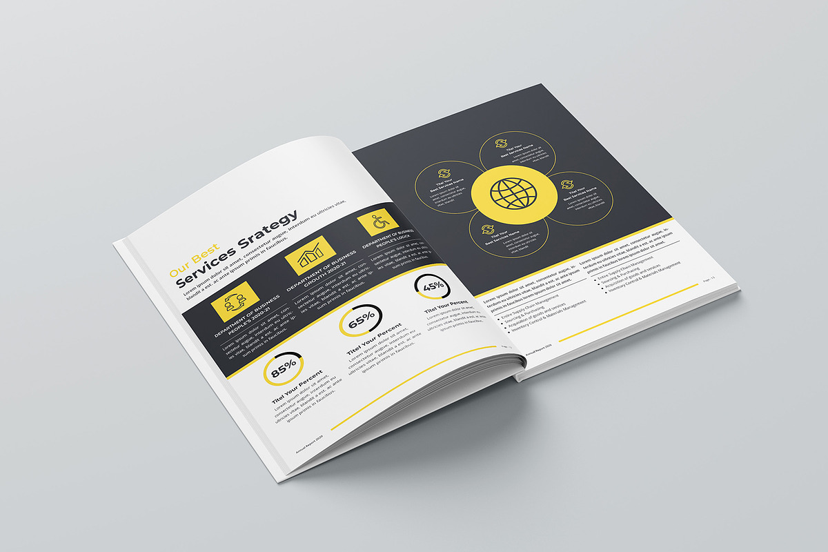 Annual Report Bundle | Word, indd, a Brochure Template by obayes (Photo 12 of 51)