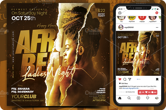 Afro Beat Flyer preview 4