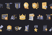 Rewards 3D Icon Set, an Object 3D Model by Nate Studios (Thumbnail 5 of 5)