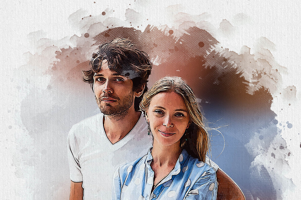 Dreamy Couple Watercolors Effect, an Action Add-On by MRI STUDIO (Photo 15 of 21)