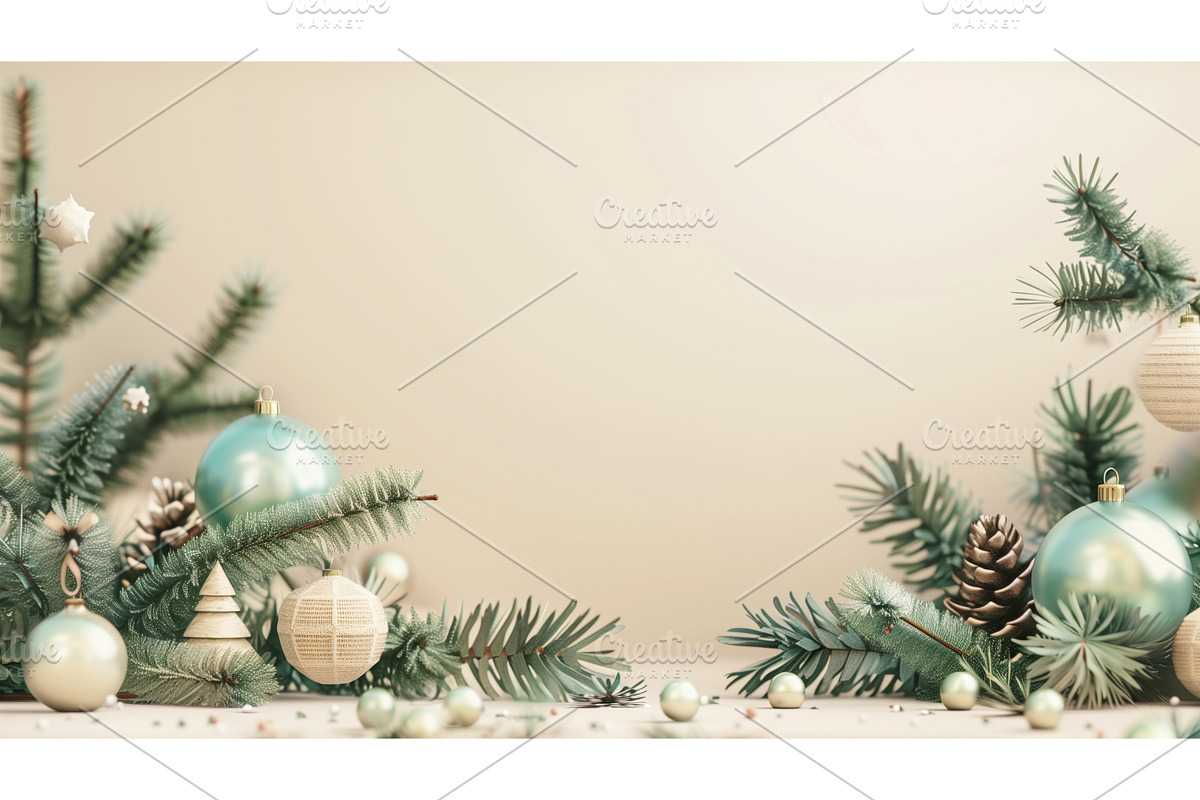 Elegant Christmas background with, an Illustration by Sergey Kotenev
