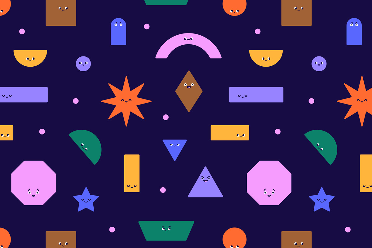 Geometric shapes seamless patterns, a Pattern Graphic by Good Studio (Photo 3 of 13)