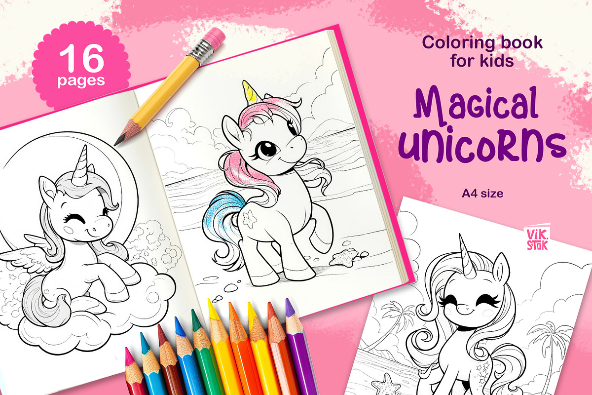 Animal Coloring Pages for Kids, an Animal Illustration by vik.stock (Photo 2 of 17)