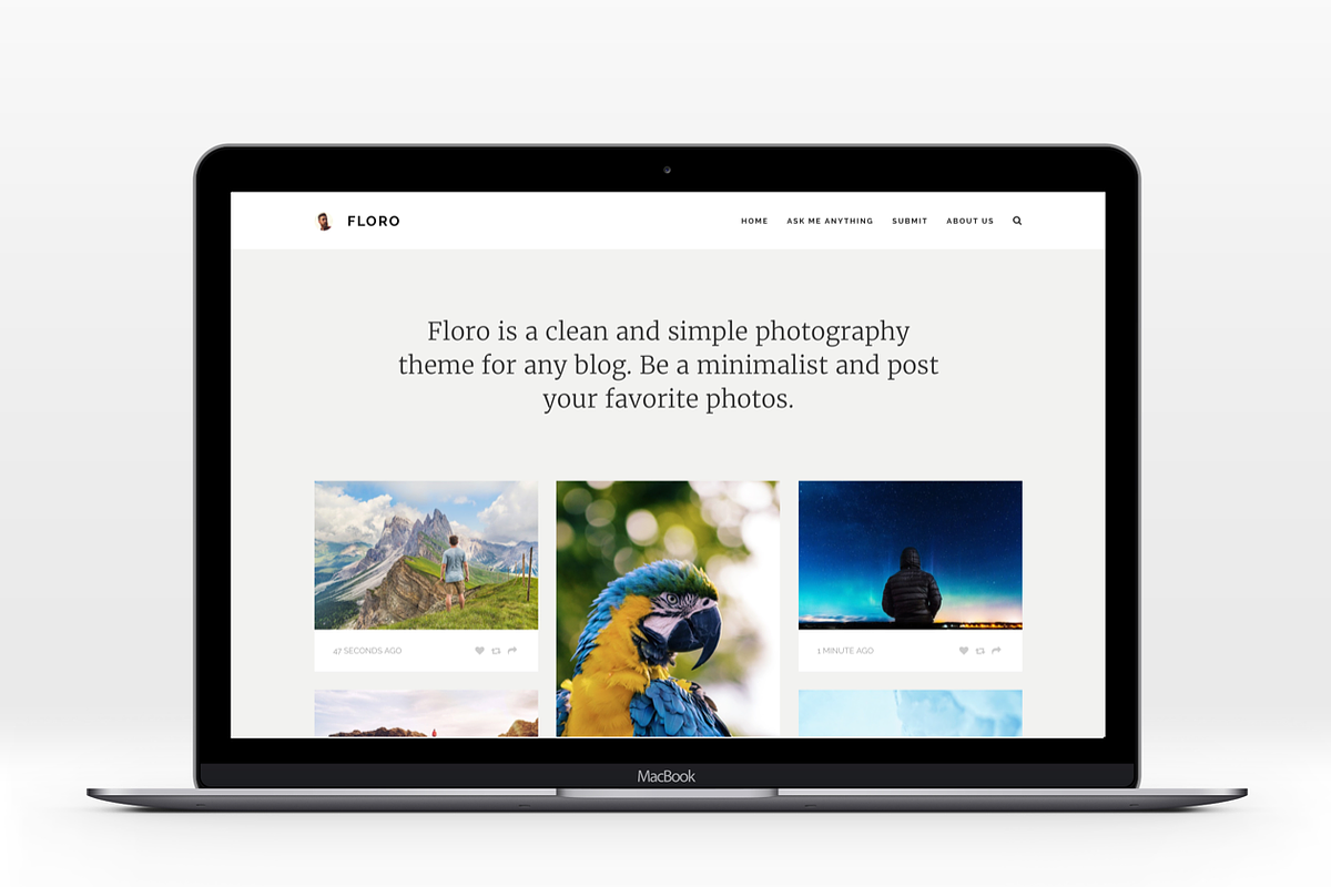 Floro Tumblr Photo Theme, a Websites & App Template by Dabu Themes (Photo 3 of 9)