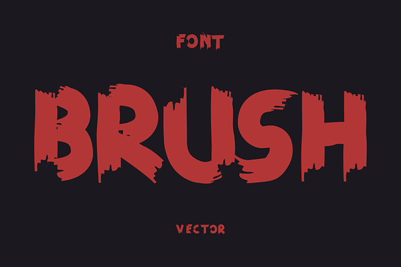 Vector Font. Brush preview 8