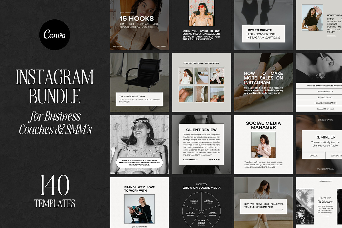 Instagram Canva Coaches Templates, a Social Media Template by Fallon Gerst (Photo 1 of 19)