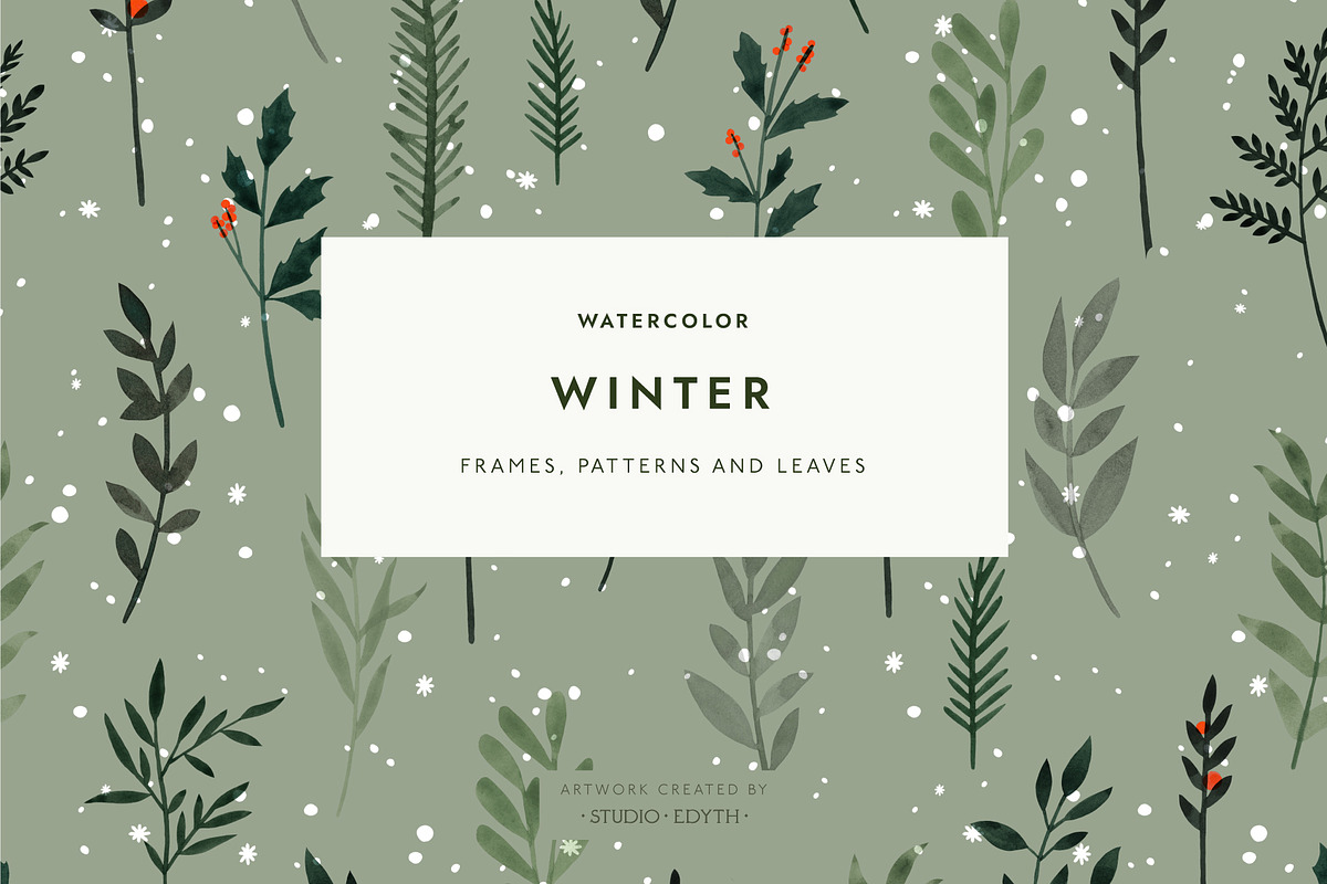 Watercolor Winter Bundle, an Illustration by Studio Edyth (Photo 6 of 6)