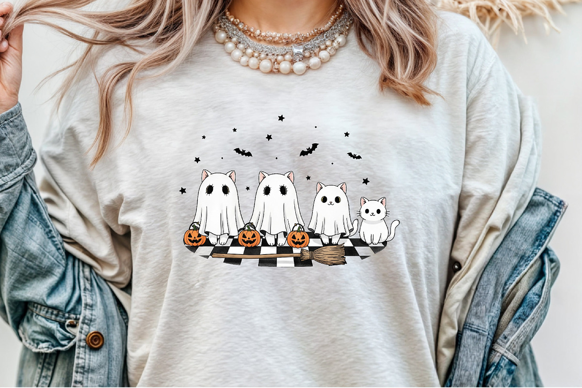 Ghost Spooky Cat Pumpkin Halloween P, an Illustration by Sublimation Artist (Photo 5 of 9)