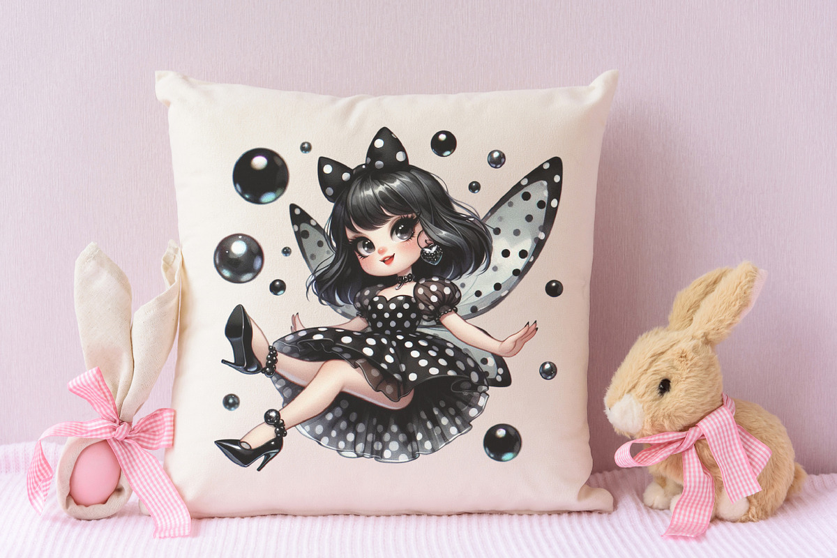 Cute pin up black fairy, an Illustration by RobertsArt (Photo 5 of 7)