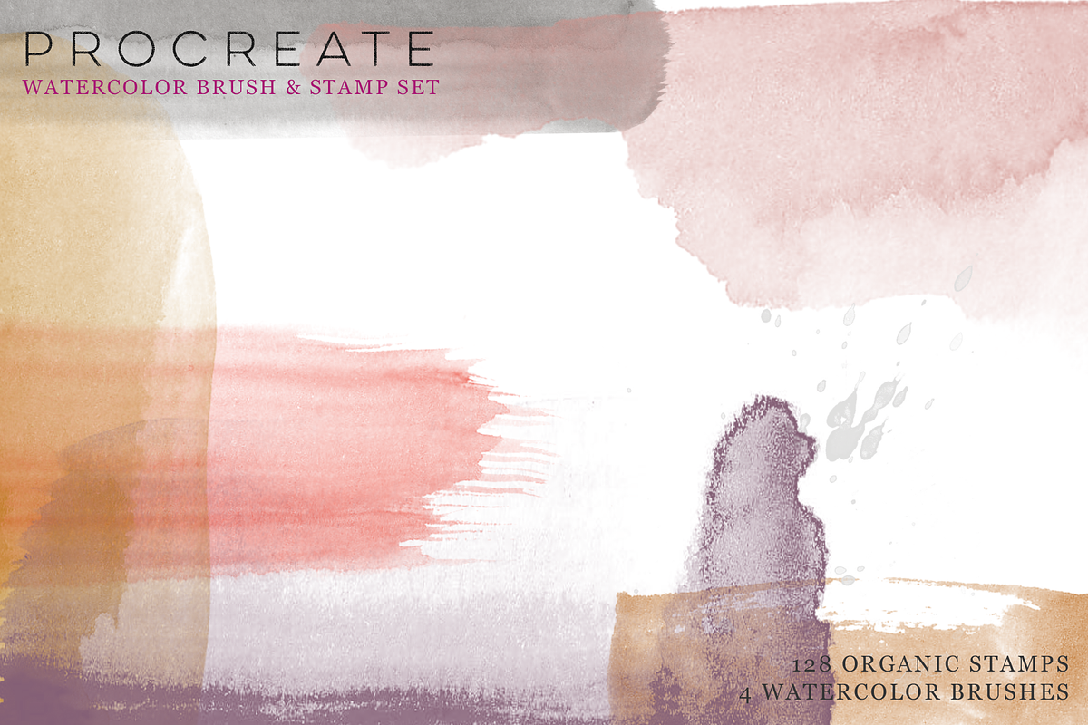 Procreate Watercolor Brush & Stamps, a Brush Add-On by CC CREATIVE CO (Photo 16 of 21)